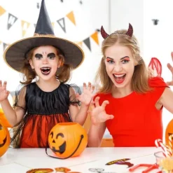2 stk. Djævlehorn Hårbøjler Halloween Kostume Djævlehorn Hårbånd Tilbehør