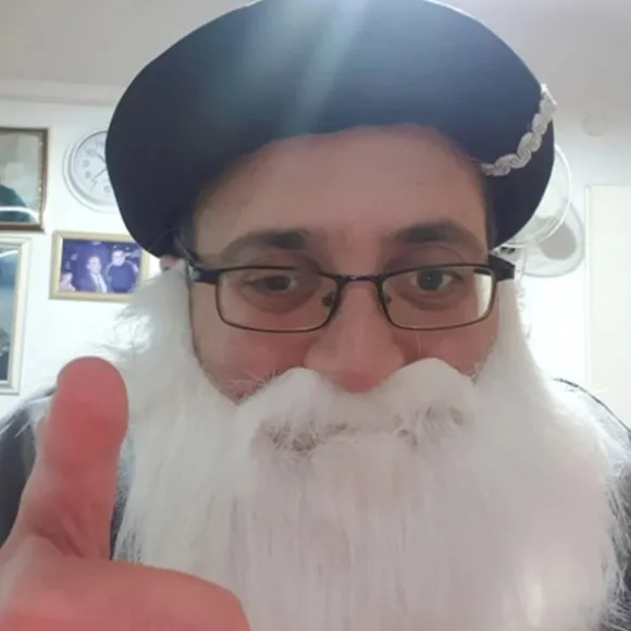 2 STK Fake Skæg Langt Fluffy Skæg GRÅD Gray