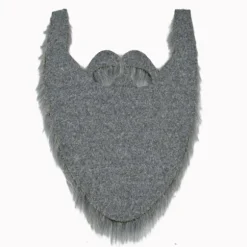 2 STK Fake Skæg Langt Fluffy Skæg GRÅD Gray