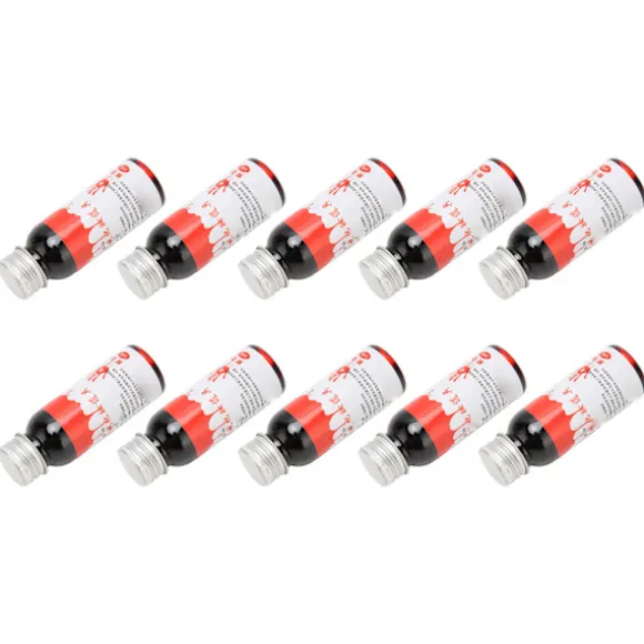 10 stk. falsk blod 30 ml flaske sikker vaskbar naturtro Halloween Cosplay makeup sceneblod