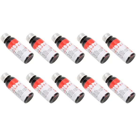 10 stk. falsk blod 30 ml flaske sikker vaskbar naturtro Halloween Cosplay makeup sceneblod