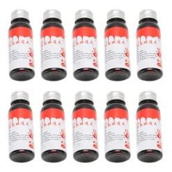 10 stk. falsk blod 30 ml flaske sikker vaskbar naturtro Halloween Cosplay makeup sceneblod
