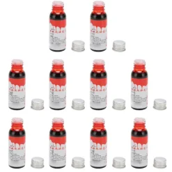 10 stk. falsk blod 30 ml flaske sikker vaskbar naturtro Halloween Cosplay makeup sceneblod