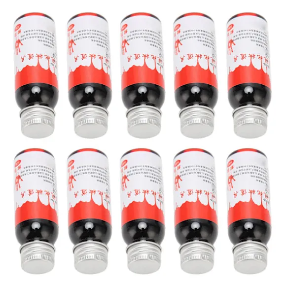 10 stk. falsk blod 30 ml flaske sikker vaskbar naturtro Halloween Cosplay makeup sceneblod
