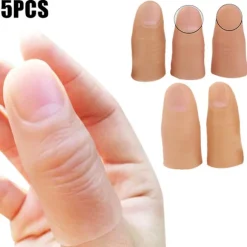 5 stk. Finger Trylletrick Falsk Blød Tommelfingerspids Close Up Scene Show Prop Prank Legetøj