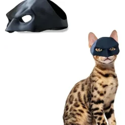 1 stk. Flagermus Kat Maske, Sort Kat Flagermus Maske, Sjovt Kostumetilbehør, Flagermus Kat Rollespil, Egnet til Fest eller Daglig Sjov-max