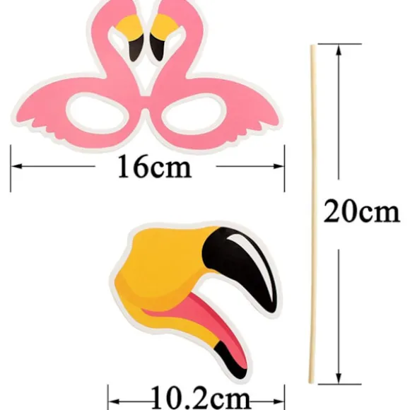 21 stk. Flamingo Hawaii-tema sommerfest fotoboks rekvisitter foto