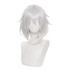 1 stk. Genshin Impact Kanban Musume Paimon Cosplay Brugerdefineret Hvid Hår Paryk[YJD] White