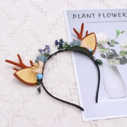 1 stk. Gevir Hovedbøjle Jul Hjorte Blomst Hovedbøjle Bær Rådyr