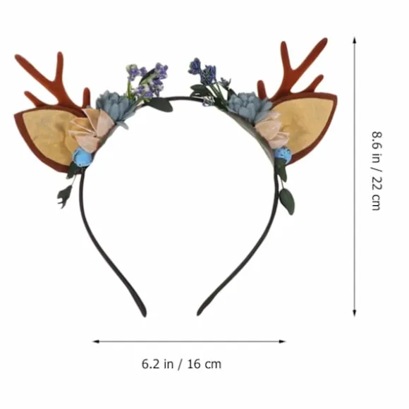 1 stk. Gevir Hovedbøjle Jul Hjorte Blomst Hovedbøjle Bær Rådyr