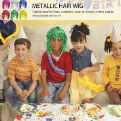 6 stk. Glitrende Glitter Parykker Dekorative Hår Parykker Party Glitter Paryk Metalliske Hår Parykker Hårpynt