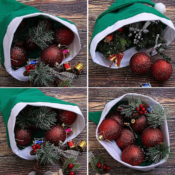 2 stk. Grønne julehatte i filt til julekostume