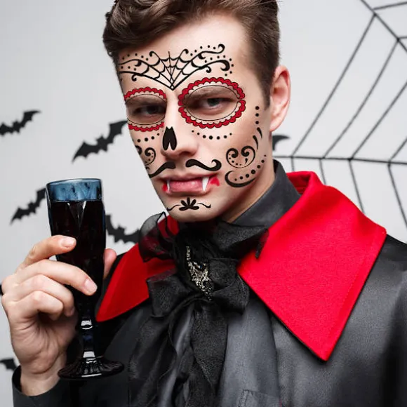 4 stk. Halloween ansigtsklistermærker Halloween fest klistermærke ansigtsfremstilling