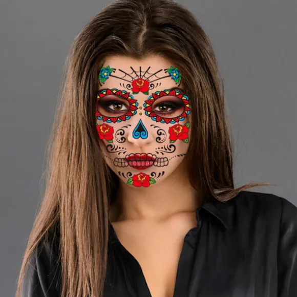 4 stk. Halloween ansigtsklistermærker Halloween fest klistermærke ansigtsfremstilling