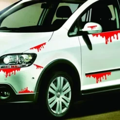 9 stk. Halloween Bilstickere Røde Blod Stickers 9PCS