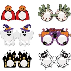 12 stk. Halloween Briller 3D Papir Briller Hekse Briller 12Pcs