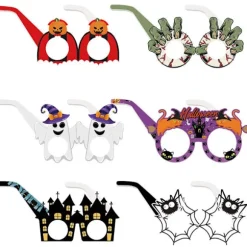 12 stk. Halloween Briller 3D Papir Briller Hekse Briller 12Pcs