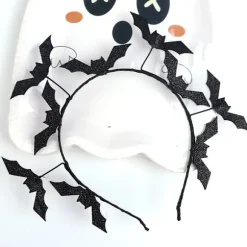 1 stk. Halloween Flagermus Hårbøjle One Size, Sort Glitter Flagermus Hårbøjle, Fancy Dress Kostume Tilbehør, Til Voksne Børn Mænd Kvinder Unisex