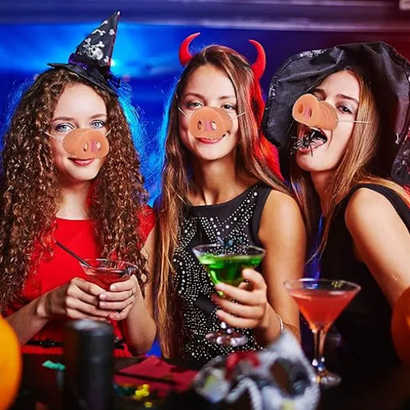 8 stk. Halloween grisetryne kostume nyhed grisetryne grise snude