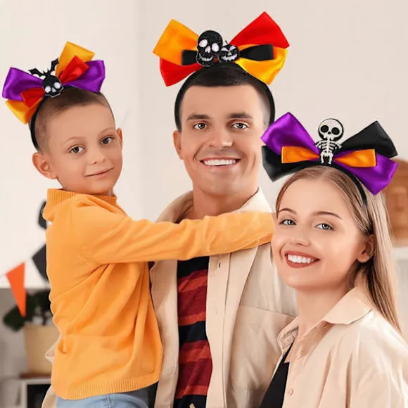 8 stk. Halloween Hårbånd Græskar Dæmon Kranie Spøgelse Spindelvæv Hårbånd Stor Sløjfe Hovedbøjler Festartikler Halloween Dekoration Qinghai