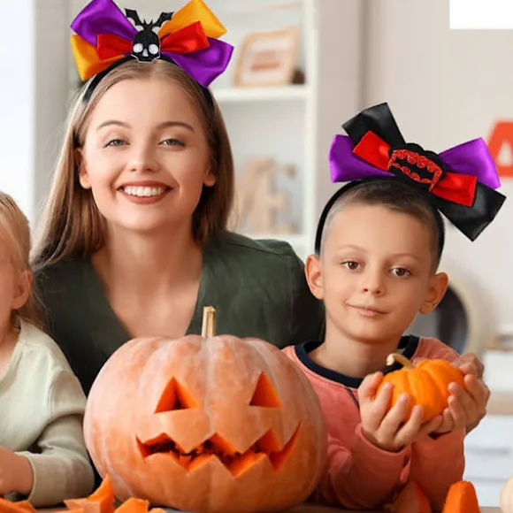8 stk. Halloween Hårbånd Græskar Dæmon Kranie Spøgelse Spindelvæv Hårbånd Stor Sløjfe Hovedbøjler Festartikler Halloween Dekoration Qinghai