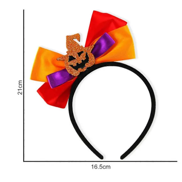 8 stk. Halloween Hårbånd Græskar Dæmon Kranie Spøgelse Spindelvæv Hårbånd Stor Sløjfe Hovedbøjler Festartikler Halloween Dekoration Qinghai