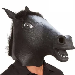 1 stk Halloween Maske Latex Hestehovedmaske Dyrekostume