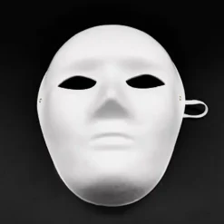 10 stk. Halloween masker lavet af plastik til håndværk og maling Style 1