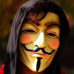 1 stk. Halloween Masker V for Vendetta Maske Anonym Guy Fawkes Halloween Fest Gave til Voksne Børn Film Tema Maske Cosplay Kostume black