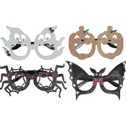 4 stk. Halloween-briller til Halloween-dekorationer