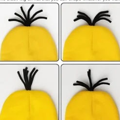 3 stk Halloween-kostumetilbehør til voksne, beskyttelsesbriller/gul hat/handsker til mænd og kvinder Cosplay-fest sæt