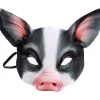 1 stk. Halv Ansigt Dyremaske Gris Maske Horror Gris Maske til Halloween