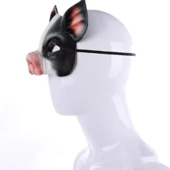 1 stk. Halv Ansigt Dyremaske Gris Maske Horror Gris Maske til Halloween