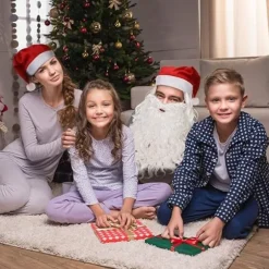 5 stk. Hatte-, skæg- og paryksæt til julefrokost