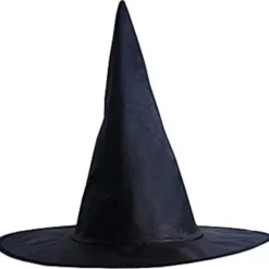 4 stk. heksehatte ┃ Børns Halloween-kostume ┃ Spids sort 34