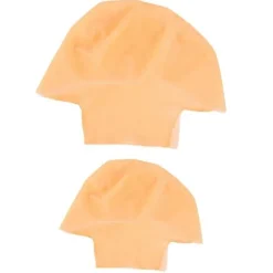 2 stk. Holdbar Makeup Paryk Latex Skaldede Hætter Voksne Munke Kostume Tilbehør