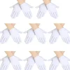 8 stk. Hvide Handsker Hvide Bomuldshandsker Cosplay Kostume Kjole Handsker Håndled Formelle Handsker til Fest