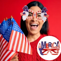 7 stk Independence Day Briller 4. juli Brillestel