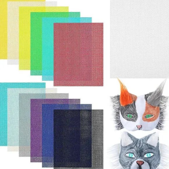 12 stk. Øjennet 20x15 cm DIY Therian Maske Materiale Kit Plastik Øjennet Ark til DIY Håndværkssæt