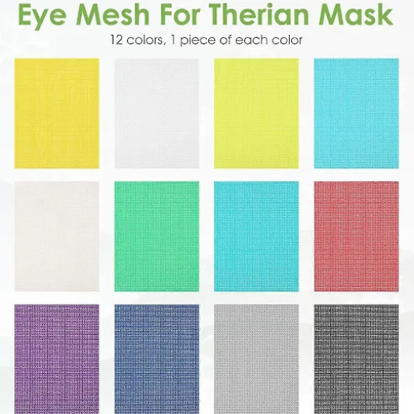 12 stk. Øjennet 20x15 cm DIY Therian Maske Materiale Kit Plastik Øjennet Ark til DIY Håndværkssæt