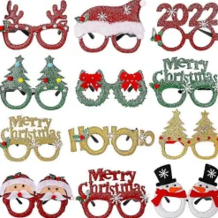 4 stk. Jule Julebriller Dekoration Festartikler - MXBC red christmas tree