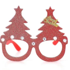 4 stk. Jule Julebriller Dekoration Festartikler - MXBC red christmas tree
