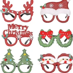 4 stk. Jule Julebriller Dekoration Festartikler - MXBC red christmas tree