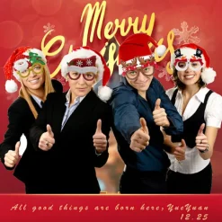 24 stk. julefest glitterbriller stel ferie glitter julebriller gaver til julefest dekorationer