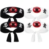 4 stk. Karate Pandebånd Karate Pandebånd Japanske Hårbånd Kokkehårbånd