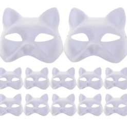 12 stk. kattemaske maske rekvisit sta performance blank maske