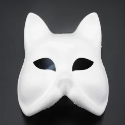 20 stk. Kattemasker Therianmasker lavet af hvidt papir til DIY-maling_yux Cat mask