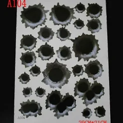 1 STK Kreativ Bil Styling 3D Falske Kuglehuller Sjove Bil Klistermærker Decal