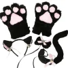 5 stk Kreativ Kat Cosplay Kostume Killinghale Ører Hals Poter Handsker Anime Lolita Gothic Sæt Til Fest