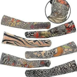 6 stk. Kunst Arm Fake Tatoveringsærmer Cover Til Unisex Fest Cool Mand Kvinde Mode Tatoveringer & Body Art Midlertidig Vandtæt cy